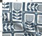 Retro Block Print Blue Abstract Flowers Minimal Stamped Japandi Custom Printed Fabric by Spoonflower Various Fabrics by the Yard or Fat Quarter